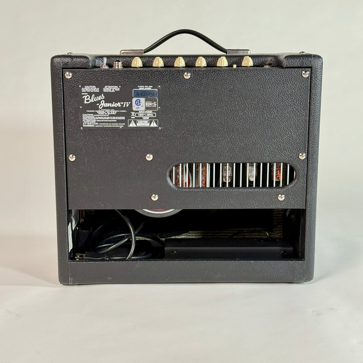 Used Fender Blues Junior IV, back of the amp