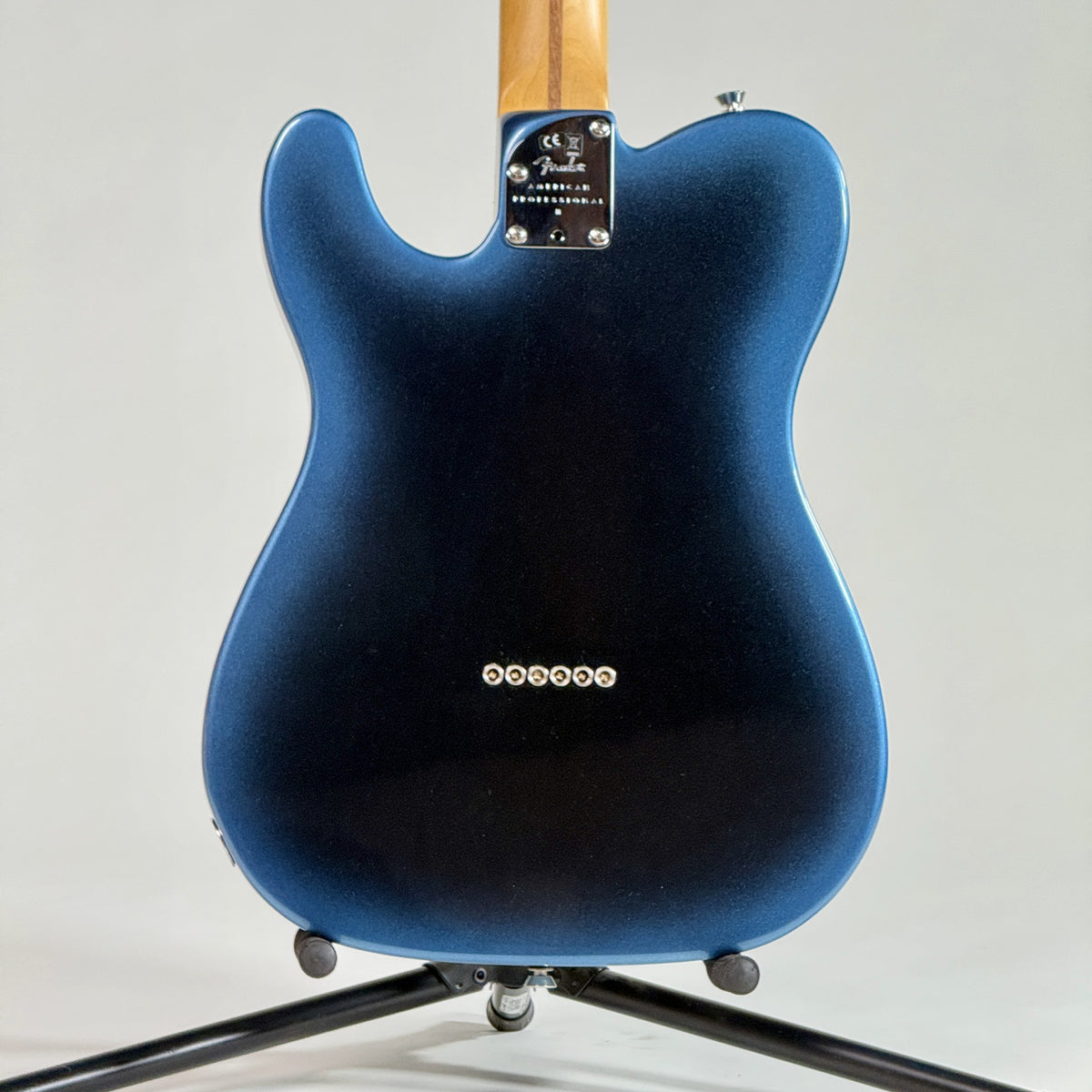 Used 2021 Fender American Professional II Telecaster in Dark Night, back of the body