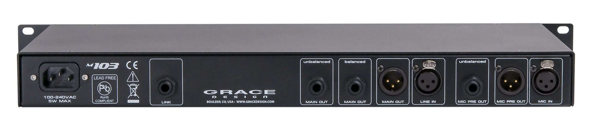 Grace Design m103 rear panel