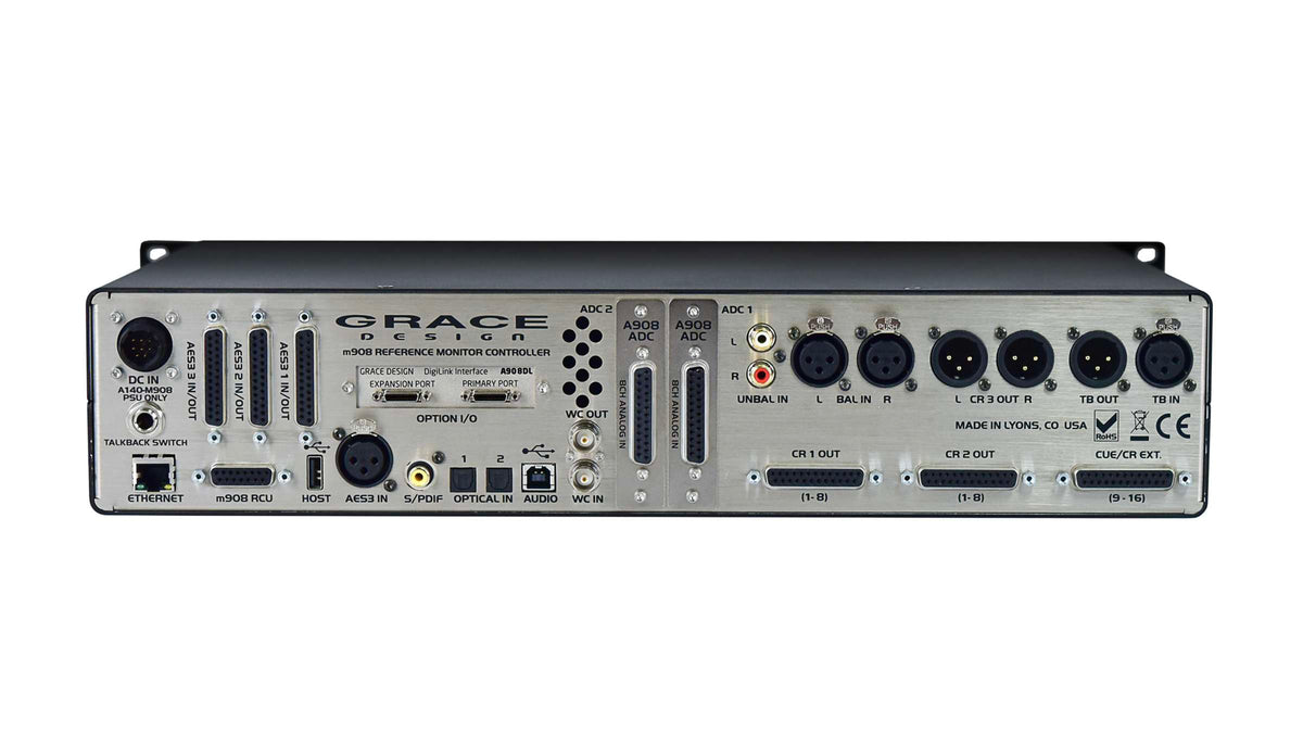 Grace Design m908 rear panel