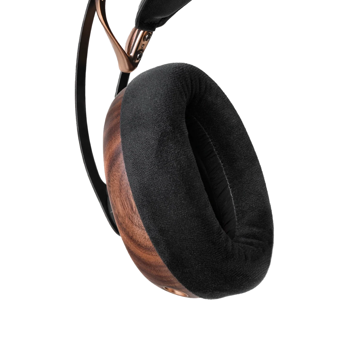 Meze Audio Velour Ear Pads, fitted to a wood-cup Meze headphone