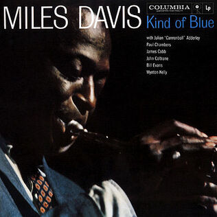 Kind of Blue by Miles Davis, vinyl LP cover