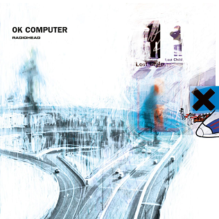 OK Computer by Radiohead, vinyl LP cover
