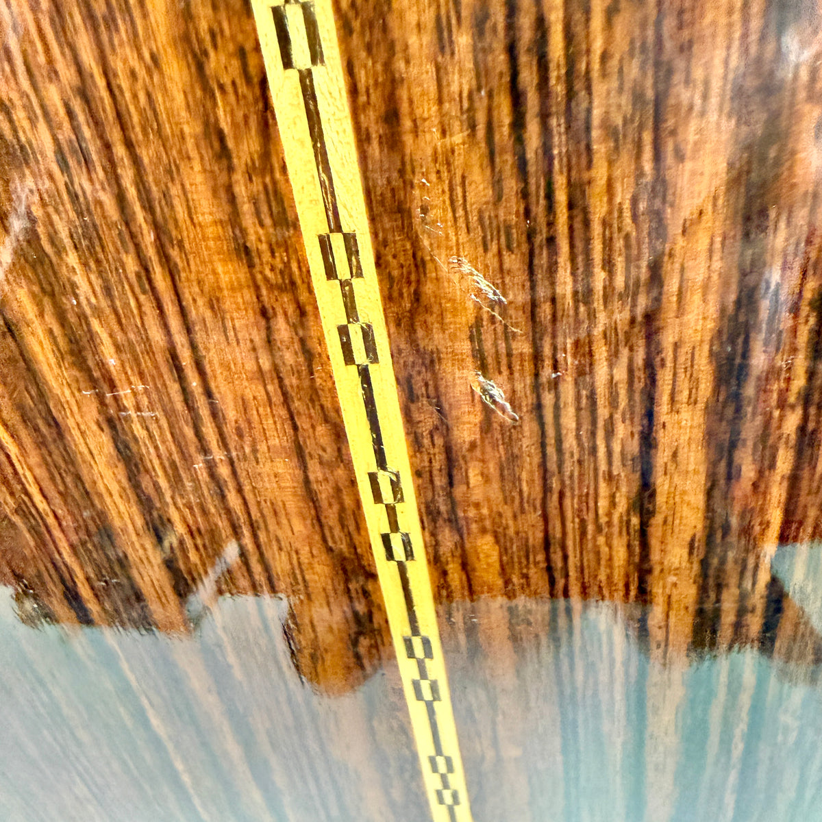 Used 1976 Martin D-28, second close up of the rosewood back and center strip