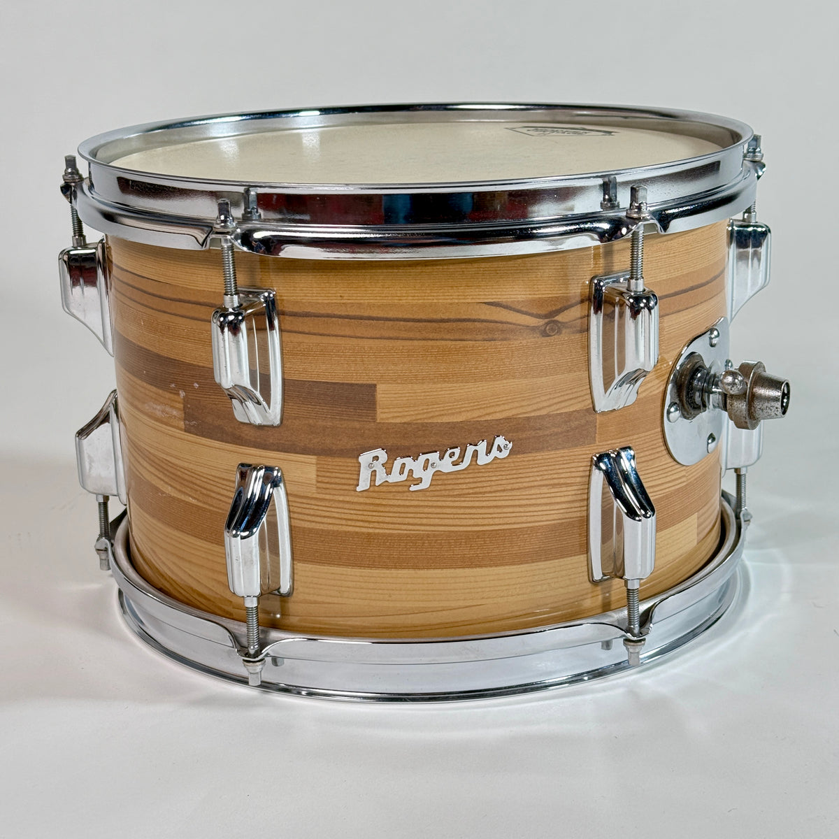 Used Rogers three-piece drum kit in natural, the floor tom