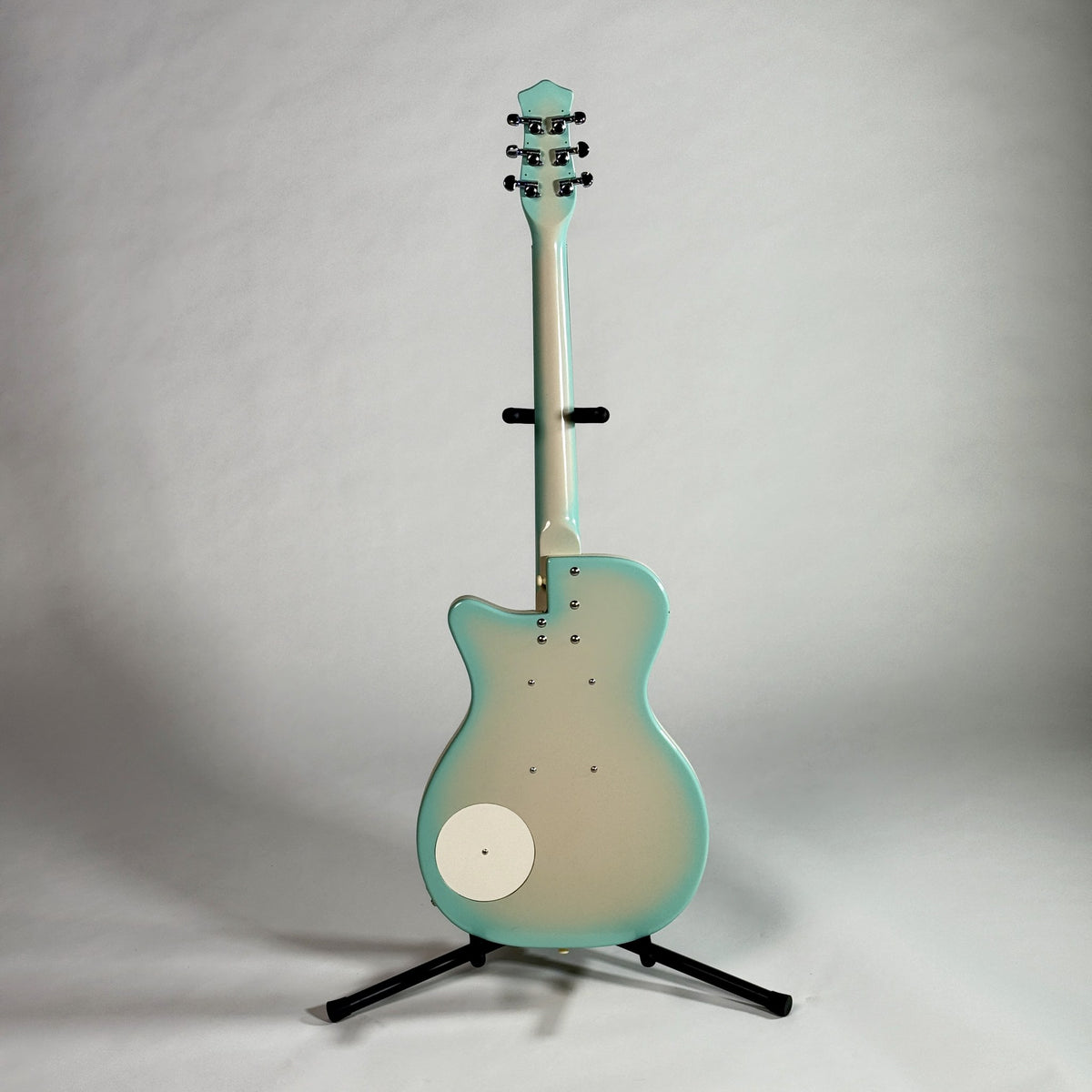 Used Danelectro '56 U-2 reissue in Aqua Burst, full length, back