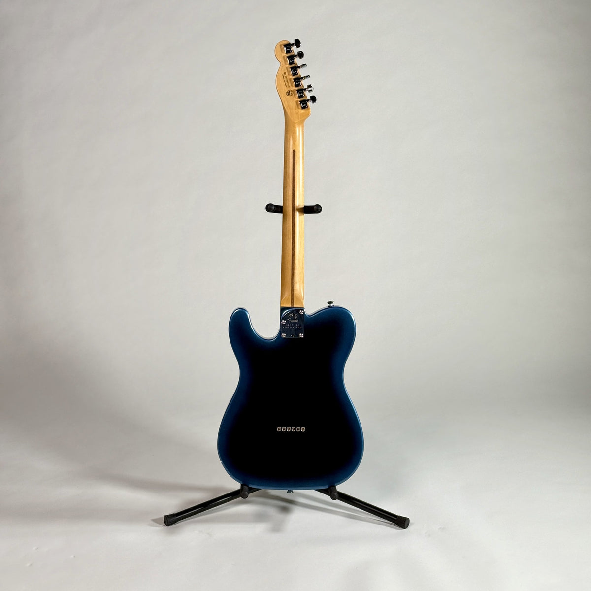 Used 2021 Fender American Professional II Telecaster in Dark Night, full length, back