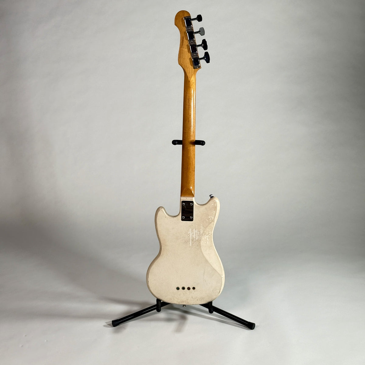 Used Kalamazoo bass in white, full length, back