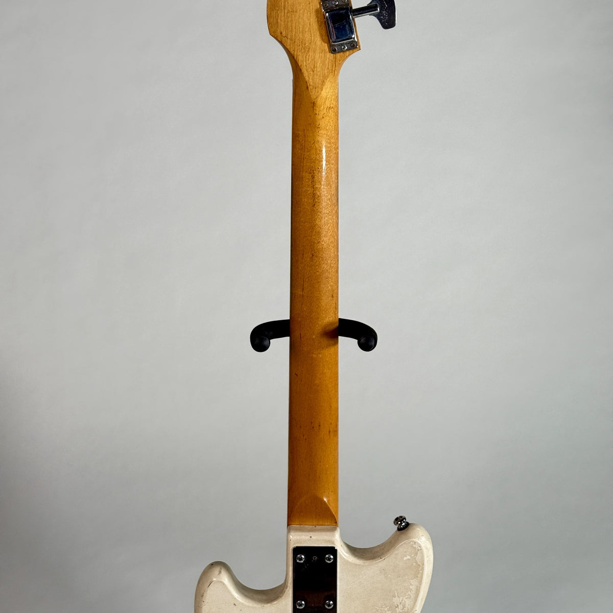 Used Kalamazoo bass in white, back of the neck