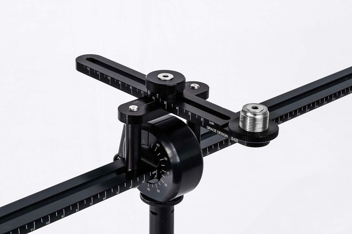 Grace Design Spacebar centre mount bridge, on a stand with bars fitted