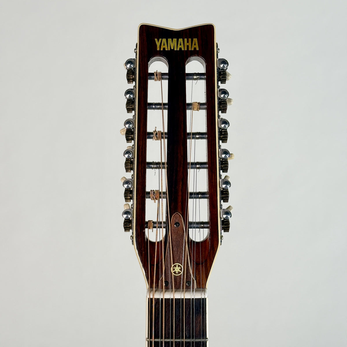 Used Yamaha FG-512 12-string dreadnought, front of the slotted headstock